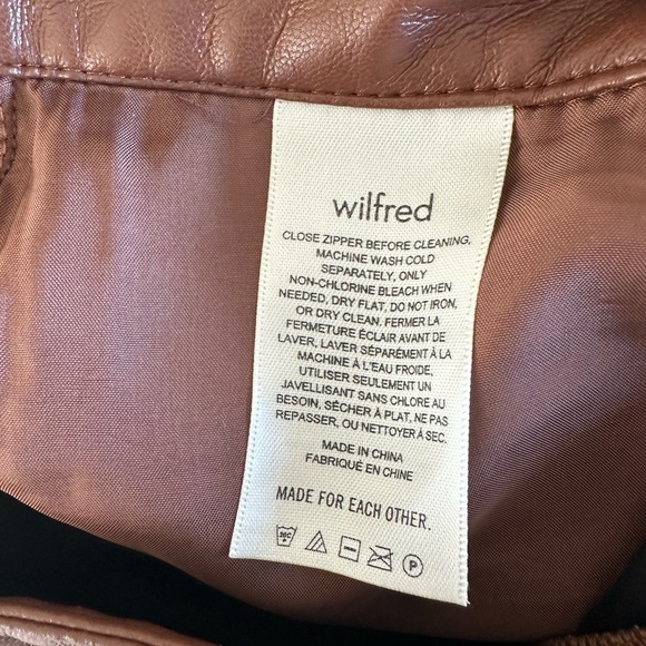 The Melina Pant Hi-waisted Vegan Leather Cognac - Picture 5 of 6